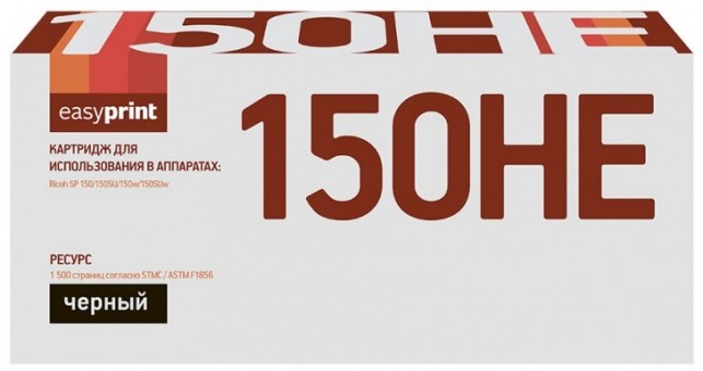 Лазерный картридж EasyPrint SP150HE/408010 для принтеров Ricoh SP150, SP150SU, SP150w, SP150SUw, черный, 1500 страниц Лазерный картридж EasyPrint SP150HE/408010 для принтеров Ricoh SP150, SP150SU, SP150w, SP150SUw, черный, 1500 страниц